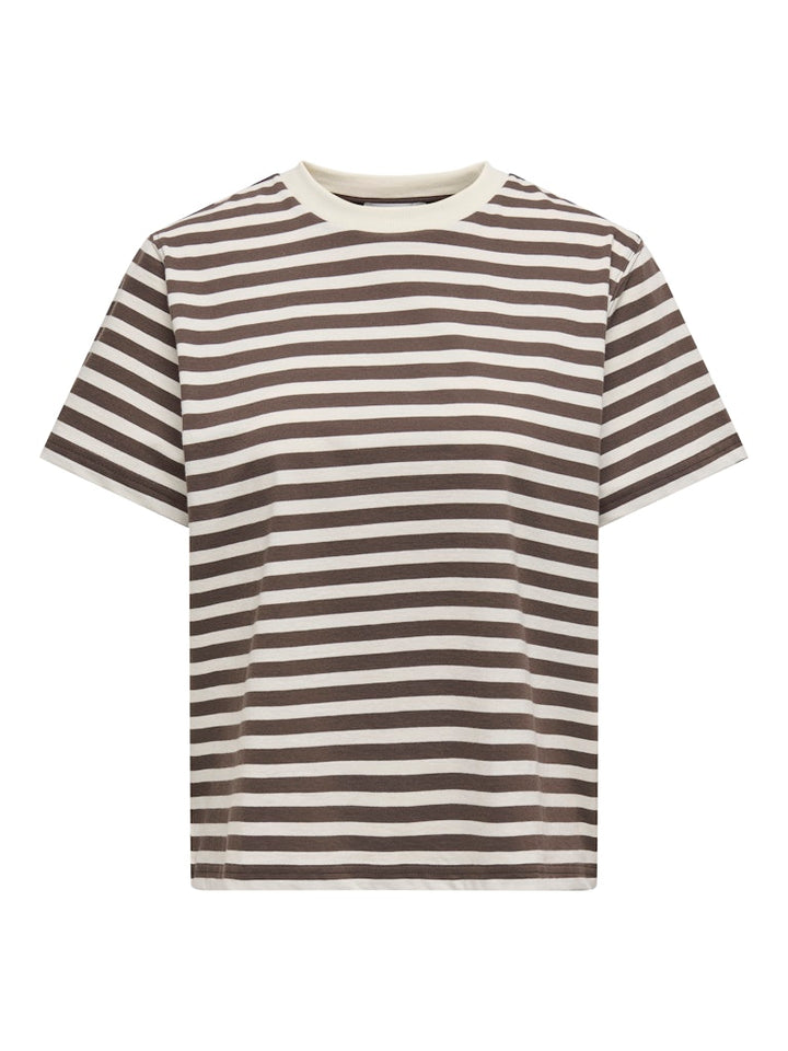 Onllivina Life S/s Stripe Tee Jrs Noos - Bruin Dessin