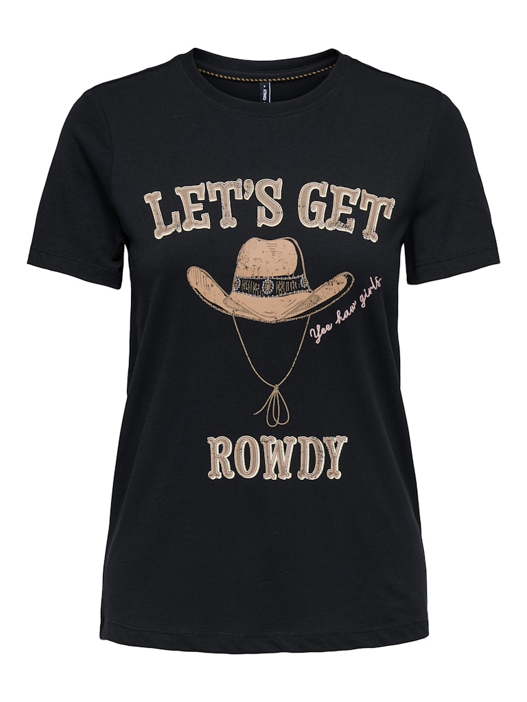 Onlkita Life Reg S/s Texana Top Cs Jrs - Zwart