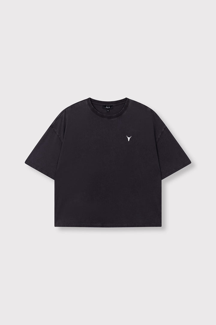 Knitted Tour T-shirt - Antraciet