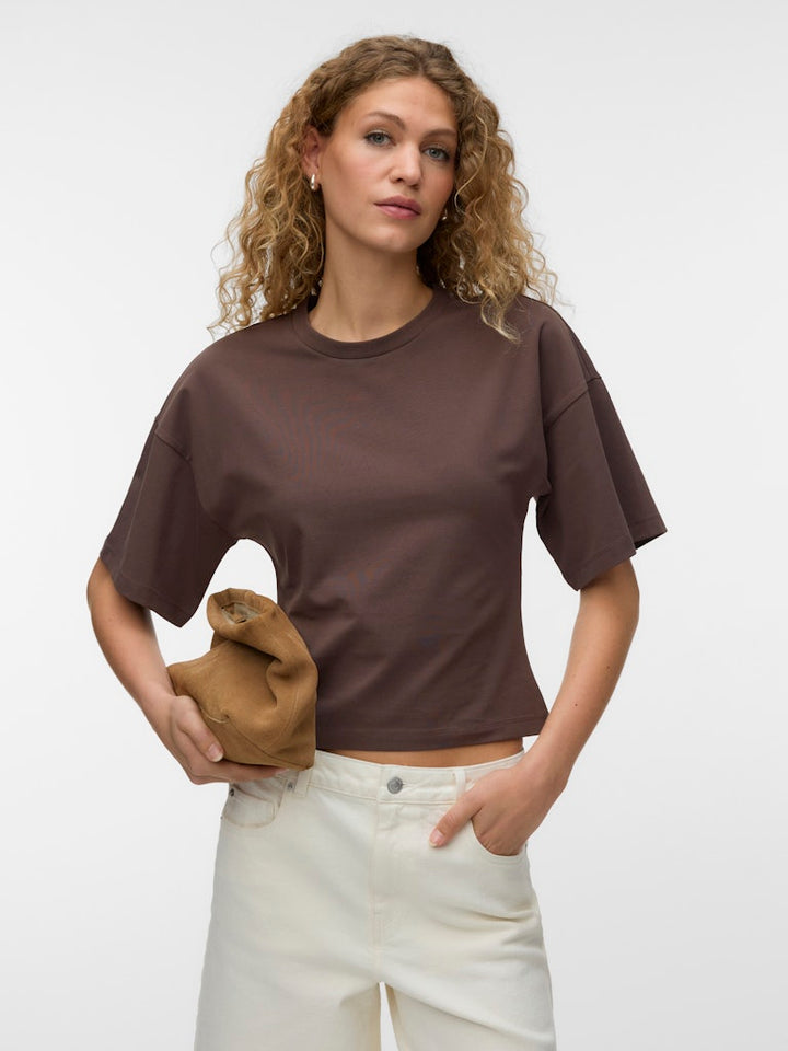 Vmkiara 2/4 O-neck Top Jrs - Bruin