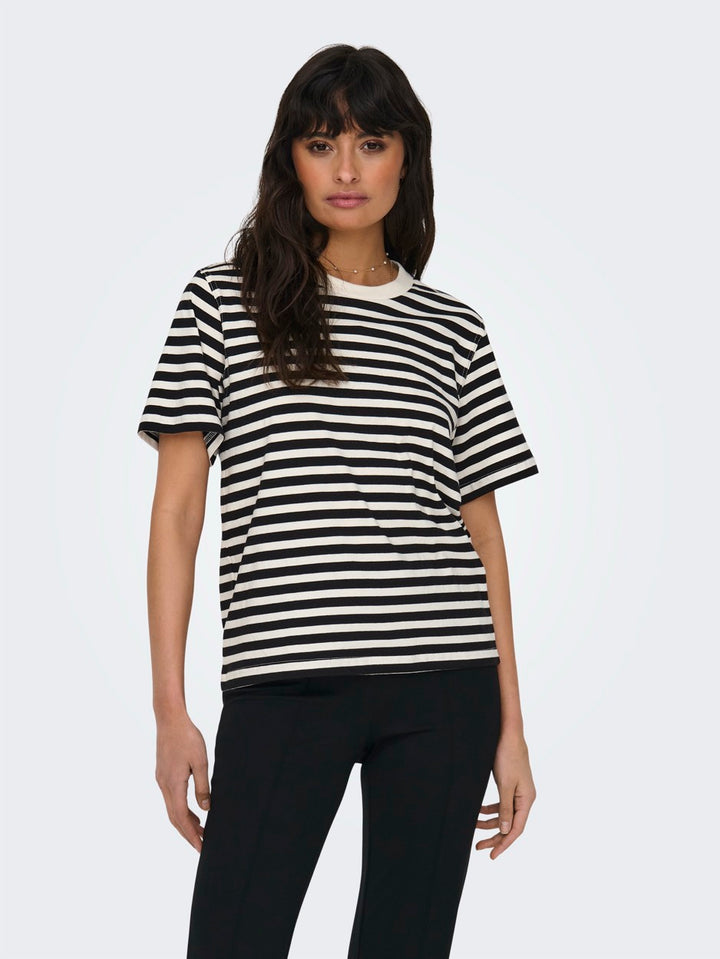 Onllivina S/s Stripe Tee Jrs Noos - Zwart Dessin