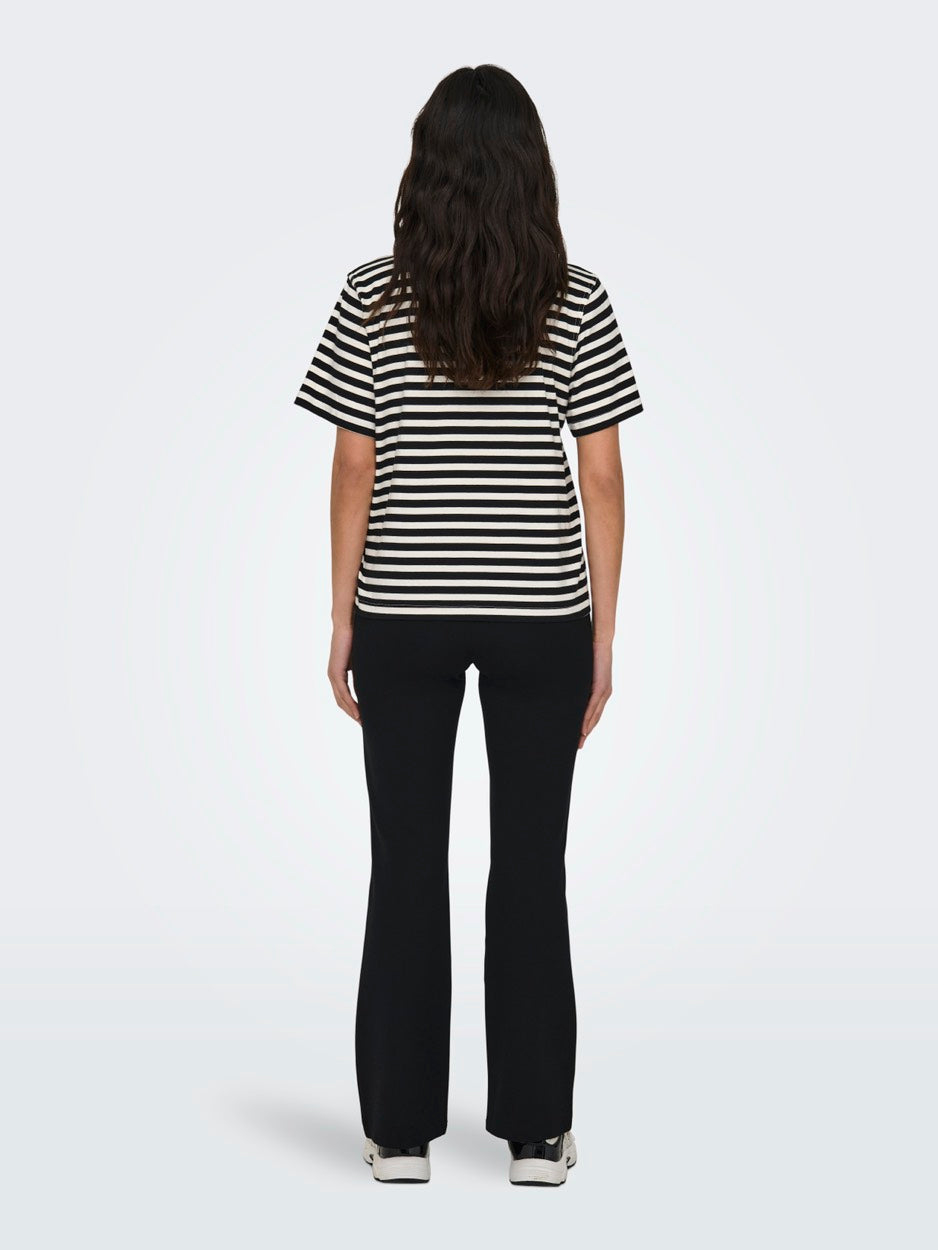 Onllivina S/s Stripe Tee Jrs Noos - Zwart Dessin