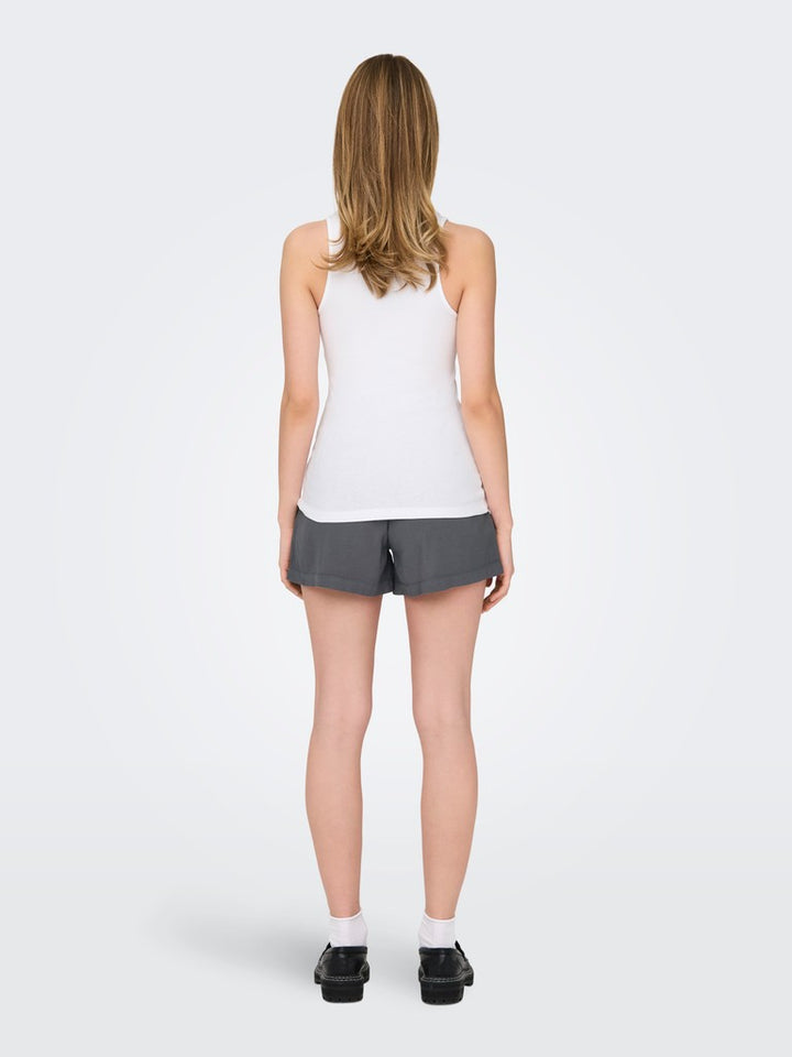 Onlkenya Life Rib Tank Top Jrs Noos - Wit