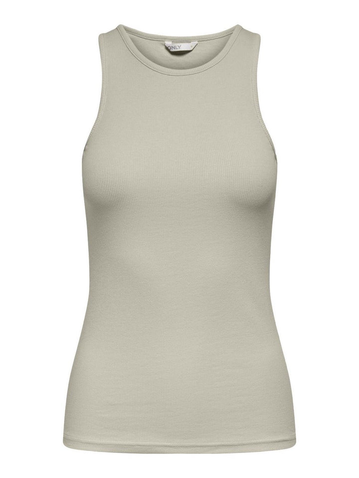 Onlkenya Rib Tank Top Jrs Noos - Beige