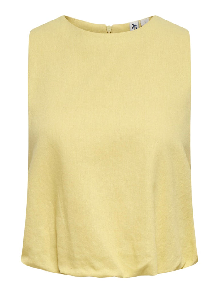 Onlgoa S/l Ballon Linen Bl Top Cc Pnt - Geel