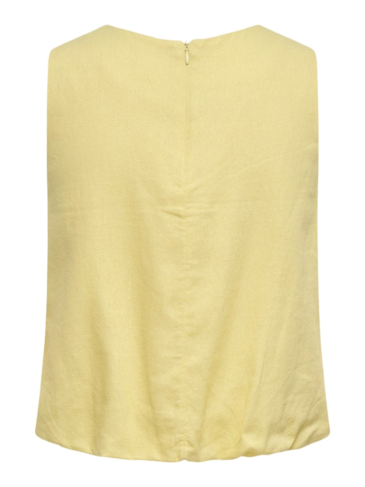 Onlgoa S/l Ballon Linen Bl Top Cc Pnt - Geel