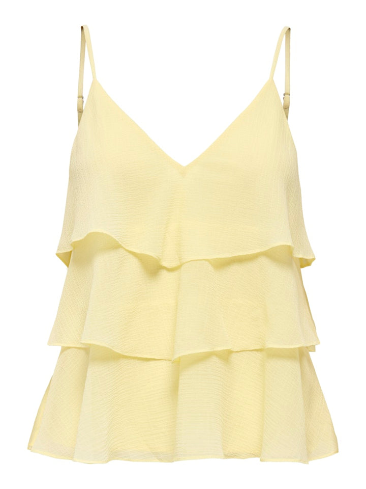 Onllinn Life Flounce Singlet Wvn Noos - Licht Geel