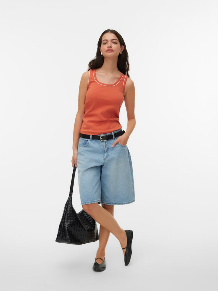 Vmmonna Sl Contrast Top Box Jrs - Oranje
