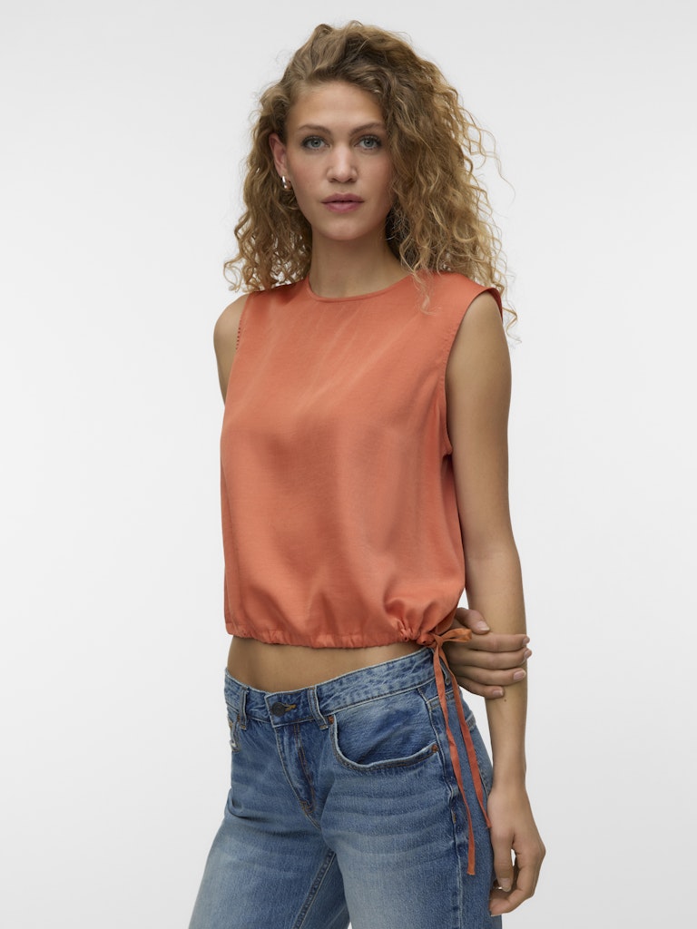 Vmmira Sl Short Top Wvn - Oranje