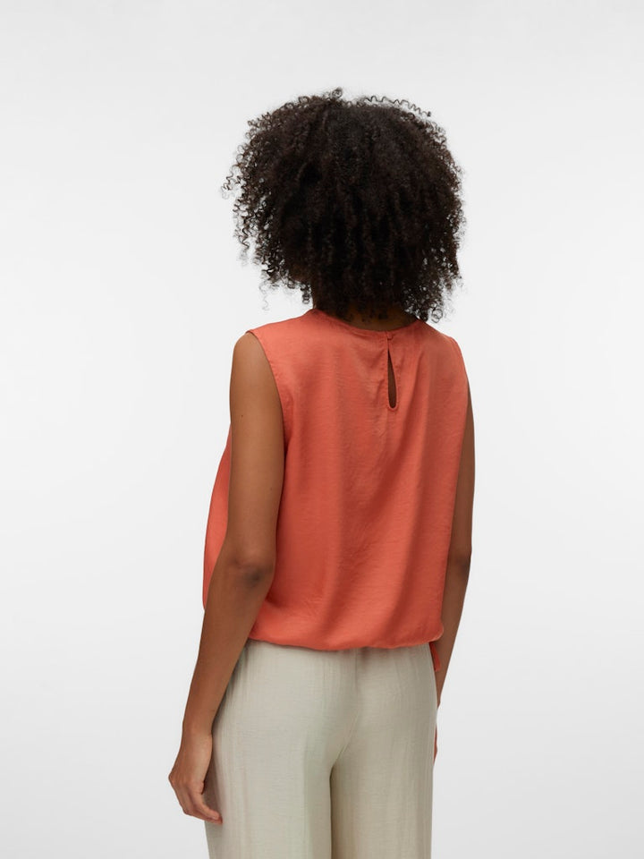 Vmmira Sl Short Top Wvn - Oranje