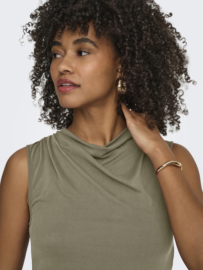 Onlhannah S/l Waterfall Top Jrs - Olijf