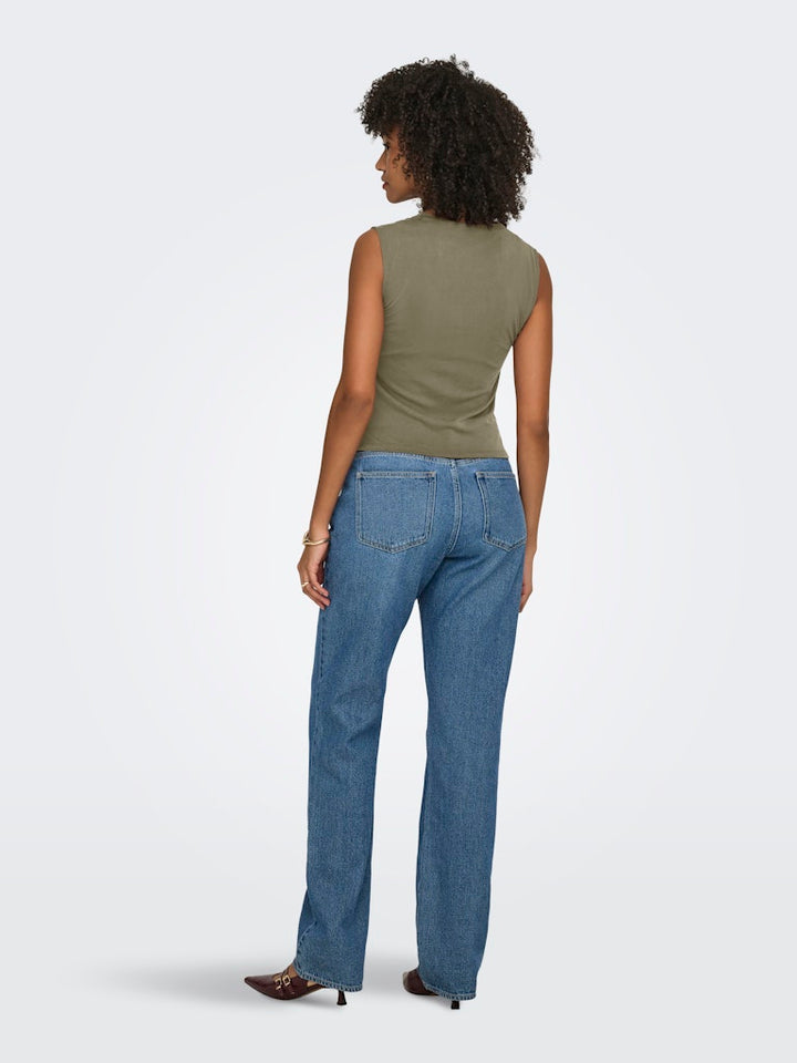 Onlhannah S/l Waterfall Top Jrs - Olijf