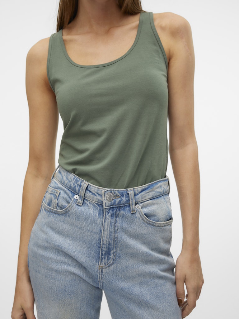 Vmlulu Long Tank Top Jrs Noos - Olijf
