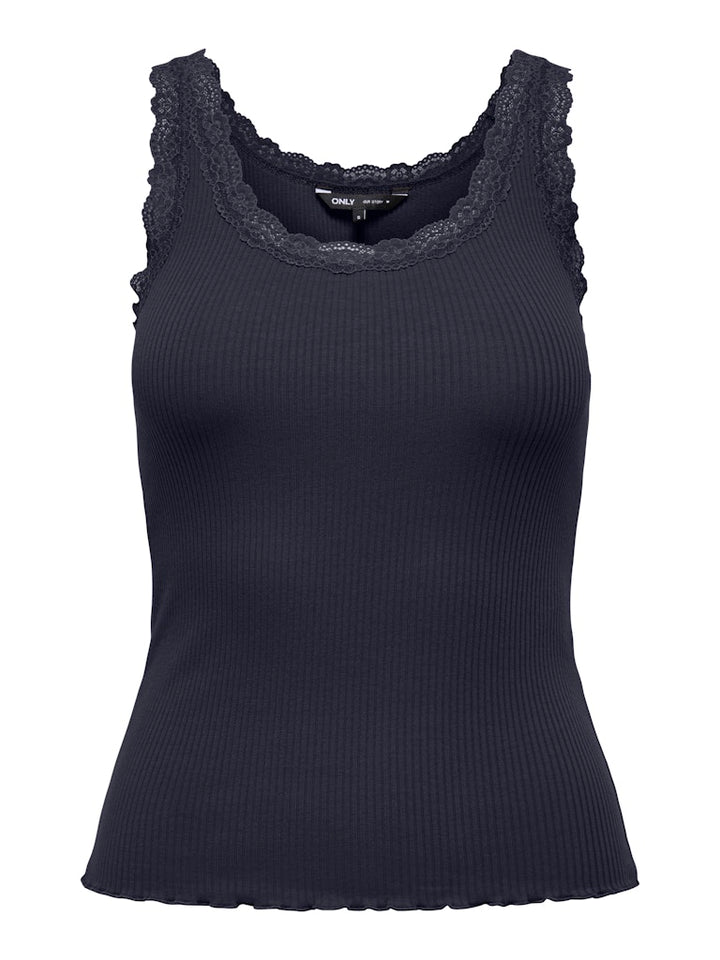 Onlsara Sharai Lace Tank Top - Navy
