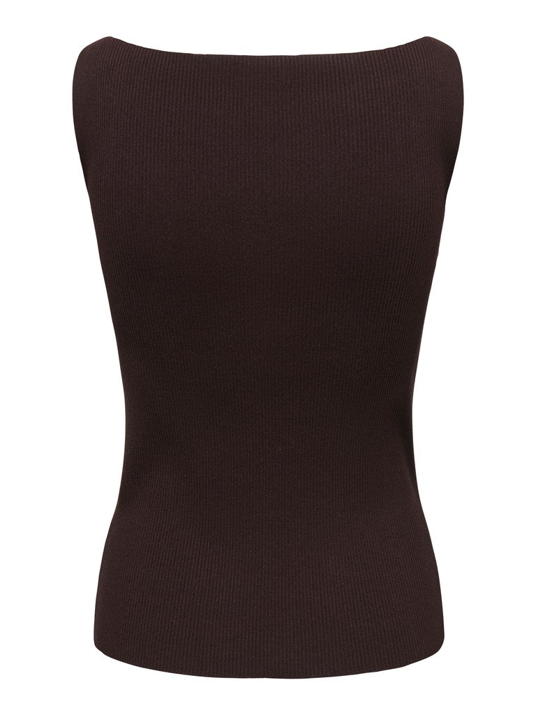 Jdynanna S/l Boat Neck Top Knt - Bruin