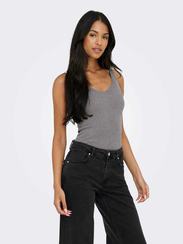 Jdybodilla Lurex S/l Top Knt - Taupe