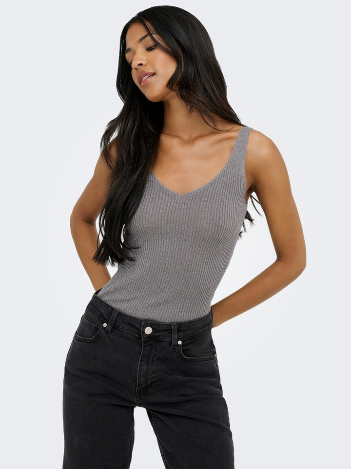 Jdybodilla Lurex S/l Top Knt - Taupe