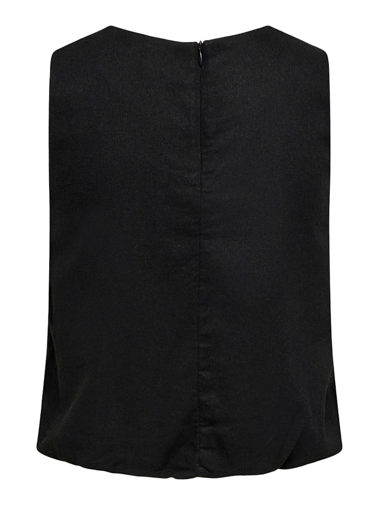 Onlgoa S/l Ballon Linen Bl Top Cc Pnt - Zwart