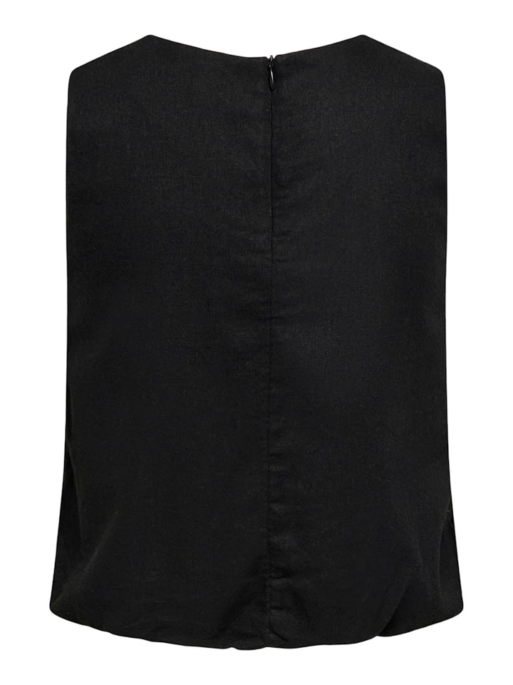 Onlgoa S/l Ballon Linen Bl Top Cc Pnt - Zwart