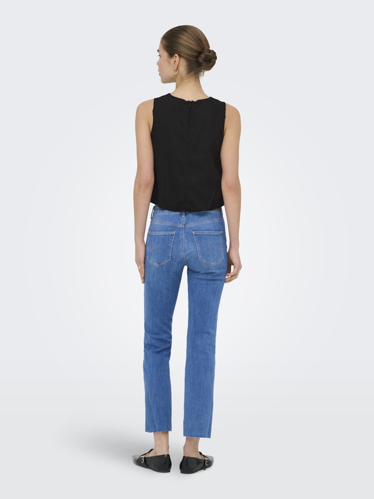 Onlgoa S/l Ballon Linen Bl Top Cc Pnt - Zwart