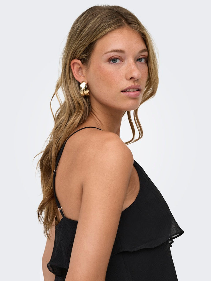 Onllinn Life Flounce Singlet Wvn Noos - Zwart