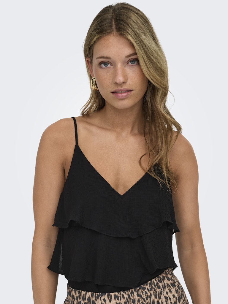 Onllinn Life Flounce Singlet Wvn Noos - Zwart
