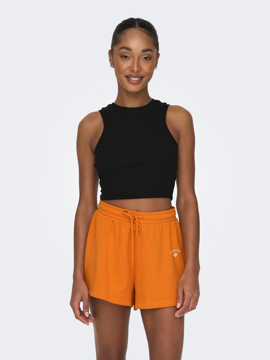 Onlvilma S/l Cropped Tank Top Jrs N - Zwart