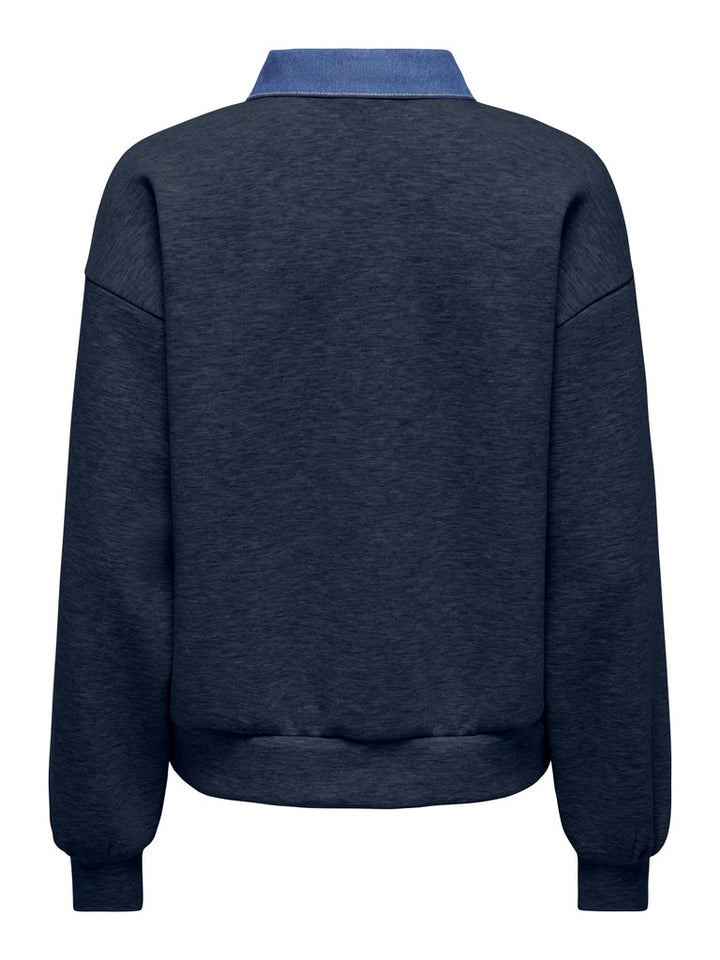 Onlscarlet L/s Polo Mix Sweat Ub Pr Swt - Navy