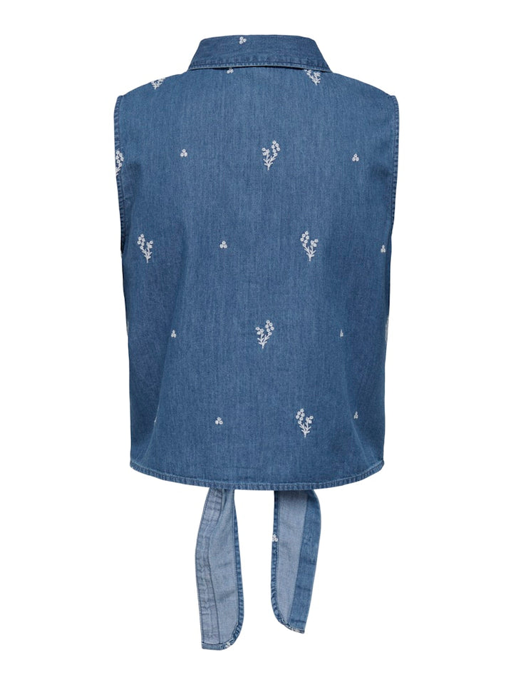Jdykai Sl Shirt Wvn Dia - Blue Denim