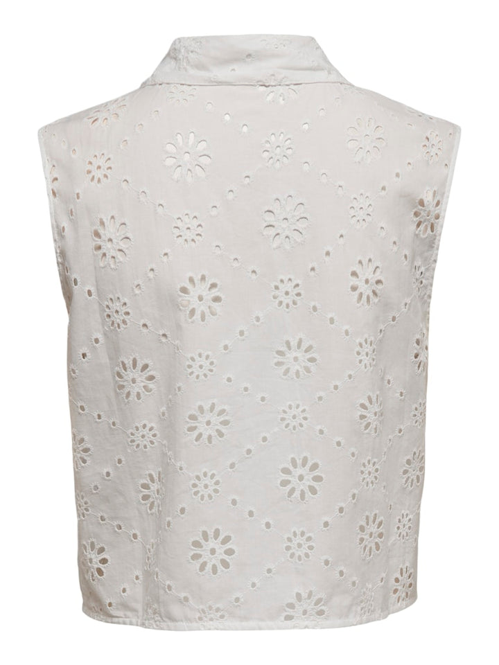Onlalithea Sl Short Emb Shirt Wvn - Wit Dessin