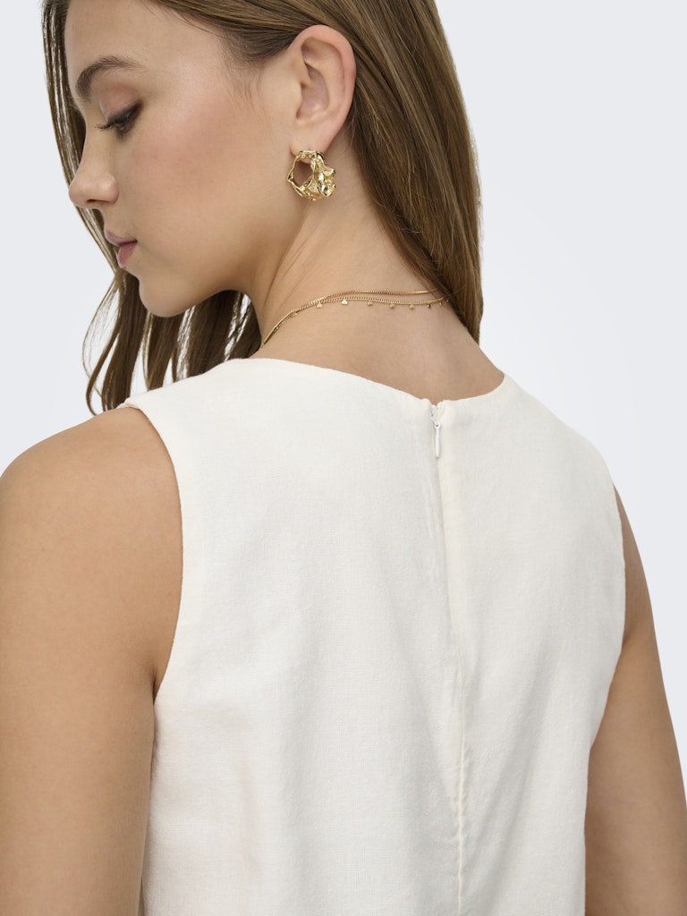 Onlgoa S/l Ballon Linen Bl Top Cc Pnt - Off-white