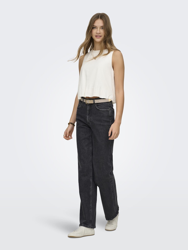 Onlgoa S/l Ballon Linen Bl Top Cc Pnt - Off-white