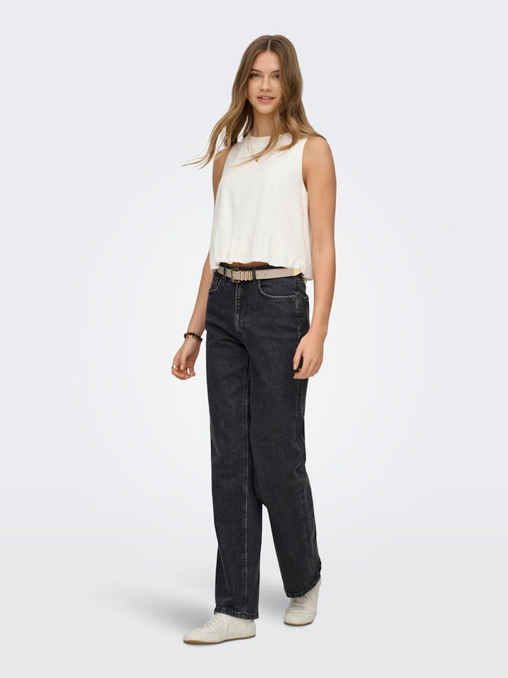 Onlgoa S/l Ballon Linen Bl Top Cc Pnt - Off-white