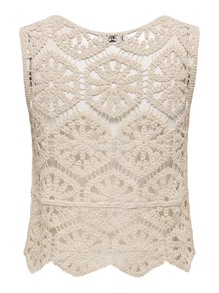 Jdyvic S/l O-neck Top Knt - Beige