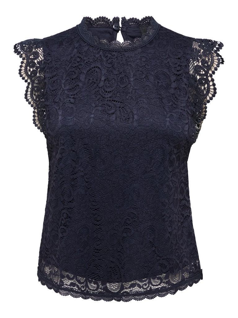 Jdylotas S/l Lace Top Jrs - Navy