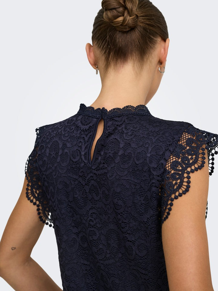Jdylotas S/l Lace Top Jrs - Navy
