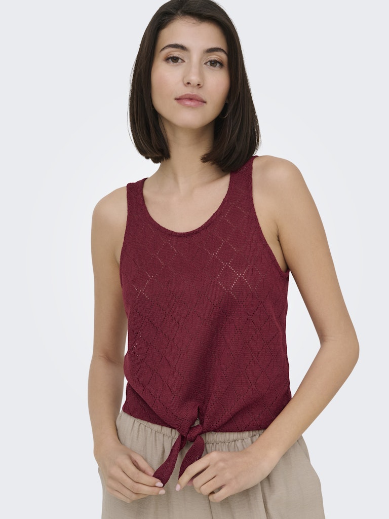 Jdyviola Life S/l Knot Top Jrs - Rood Dessin