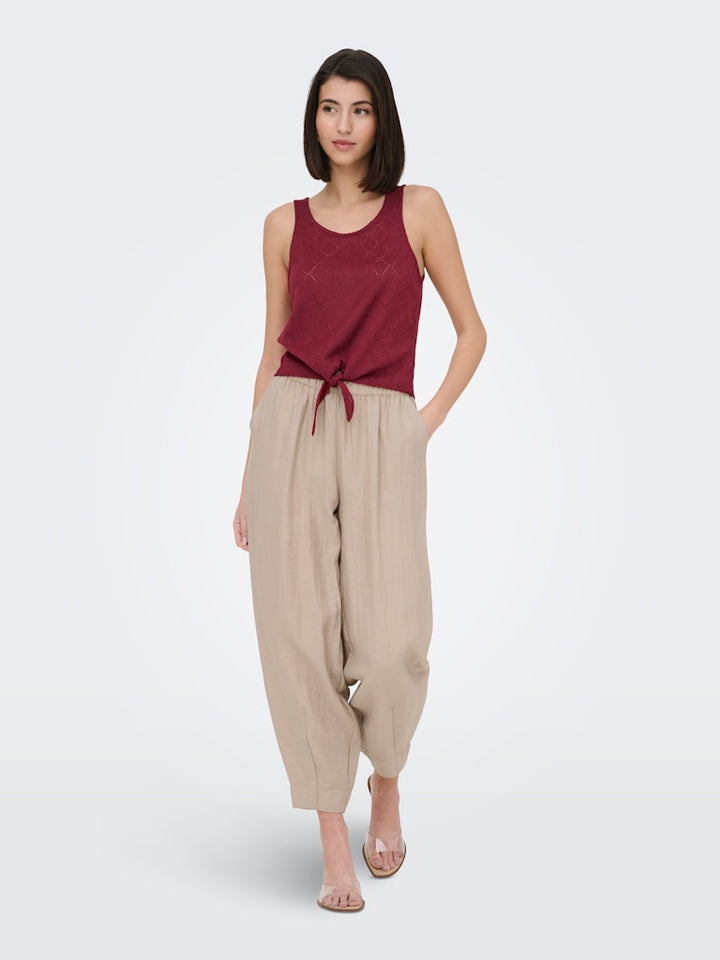 Jdyviola Life S/l Knot Top Jrs - Rood Dessin
