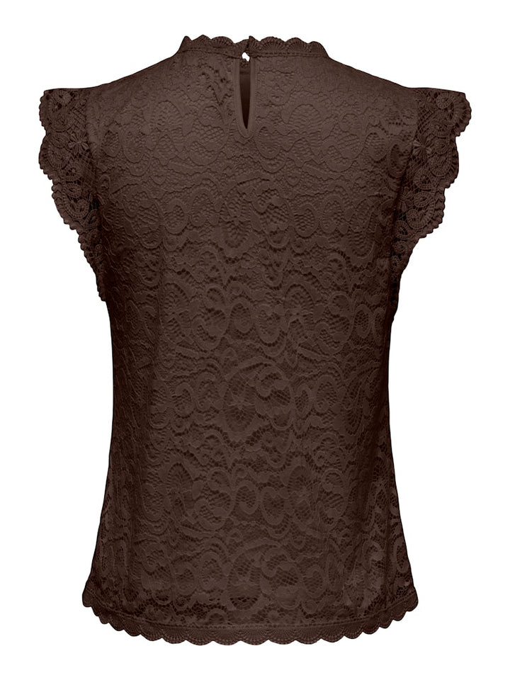 Jdylotas S/l Lace Top Jrs - Bruin Dessin