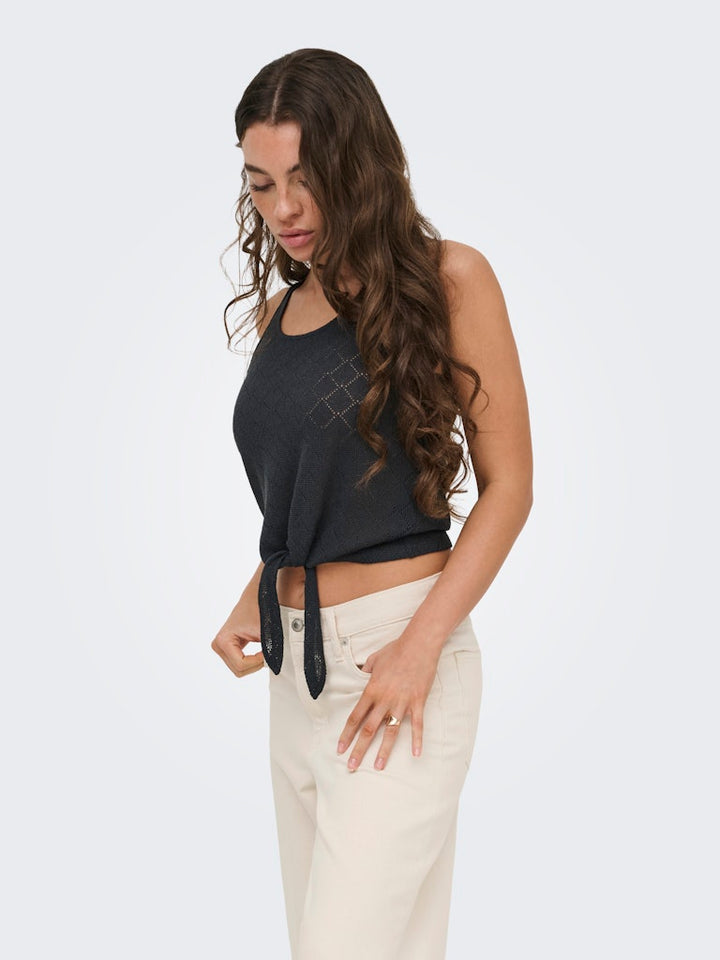 Jdyviola Life S/l Knot Top Jrs - Zwart