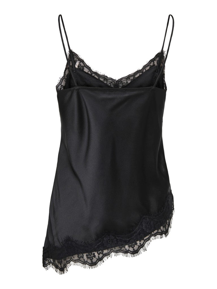 Jdyfifi S/l Asym Lace Singlet Wvn Noos - Zwart