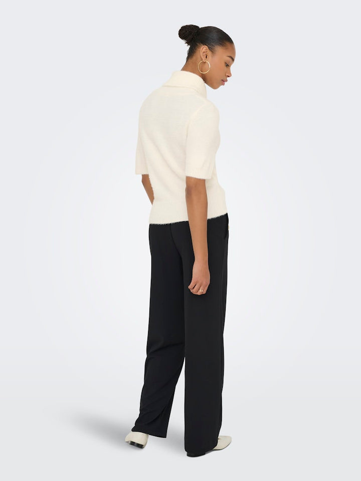 Onlpiumo Ss Highneck Knt - Off-white