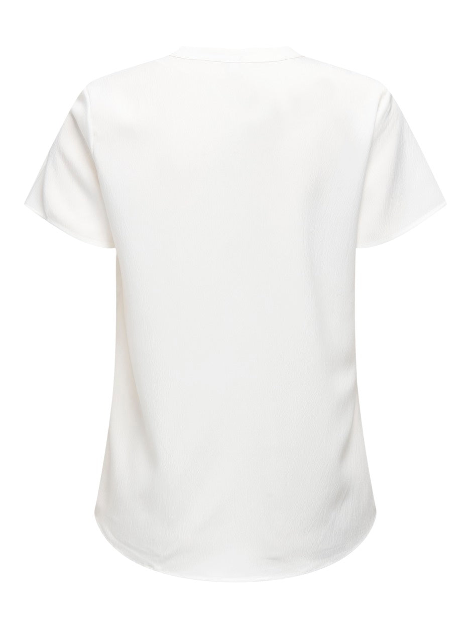 Onlelite Life S/s V-neck Top Noos P - Off-white