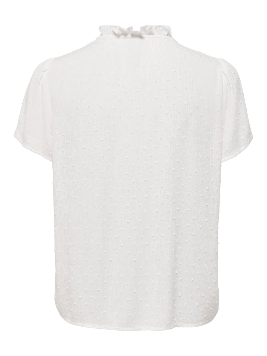 Jdylima Life S/s Top Wvn Noos - Off-white
