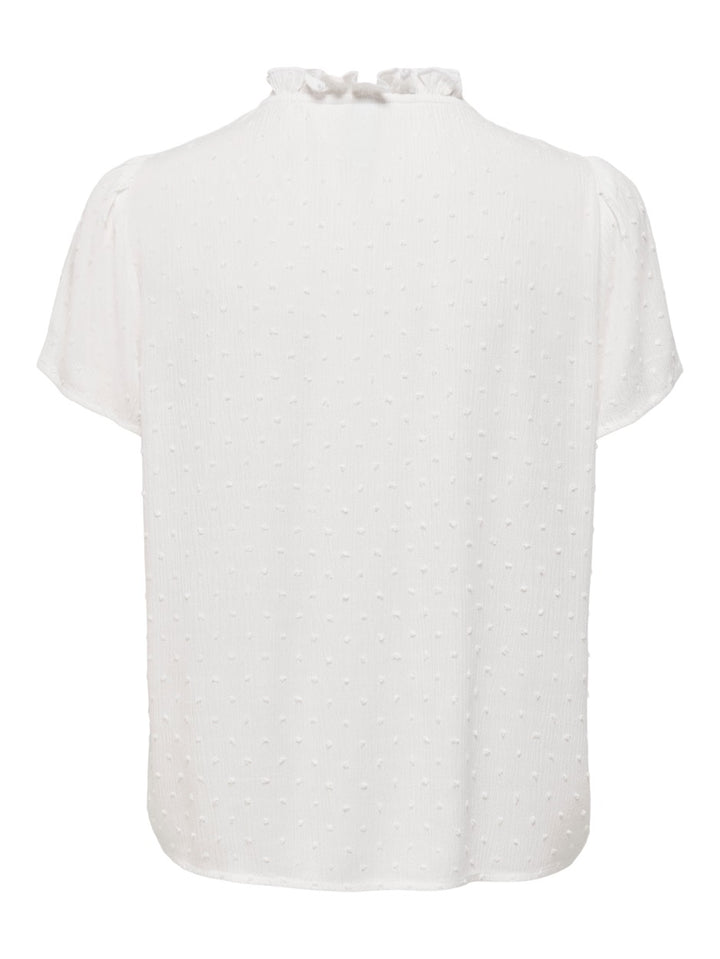 Jdylima Life S/s Top Wvn Noos - Off-white