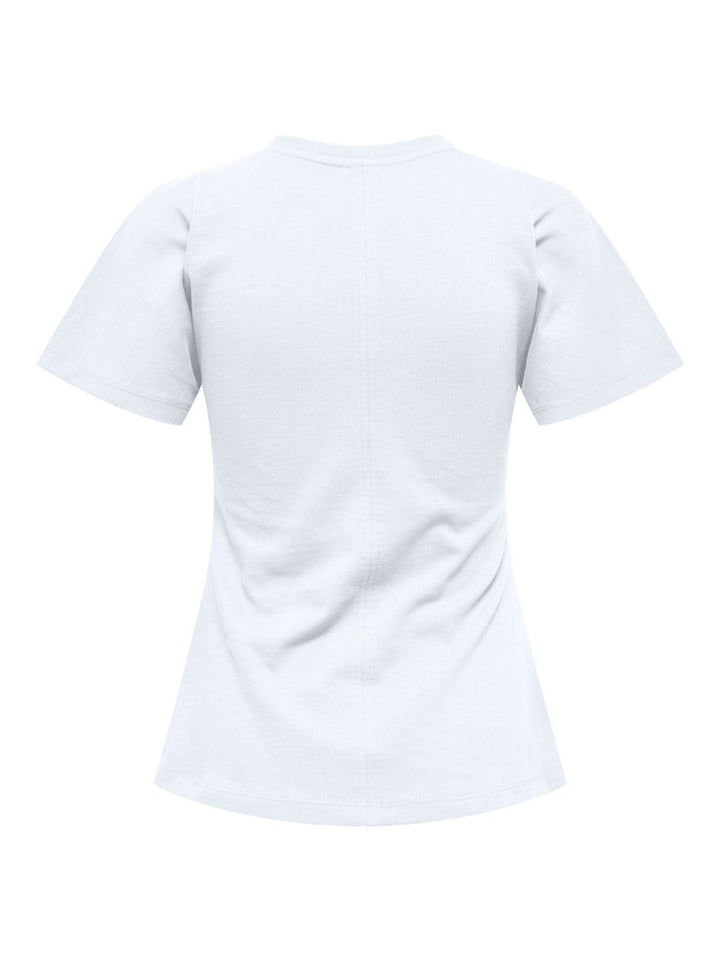 Onlmarie Life S/s Ruching Top Jrs - Off-white