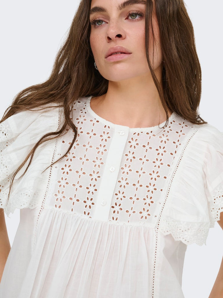 Jdysigga S/s Top Wvn - Off-white