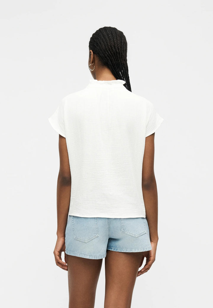 Vmnatali Sl V-neck Top Wvn - Off-white
