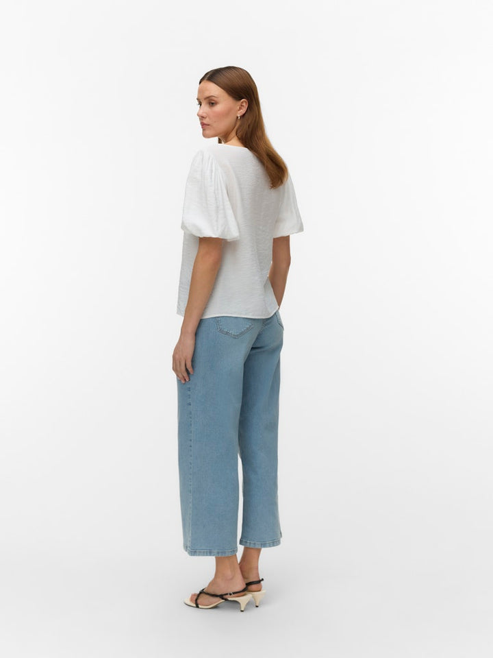 Vmnellie Ss Balloon Top Wvn Ga - Off-white