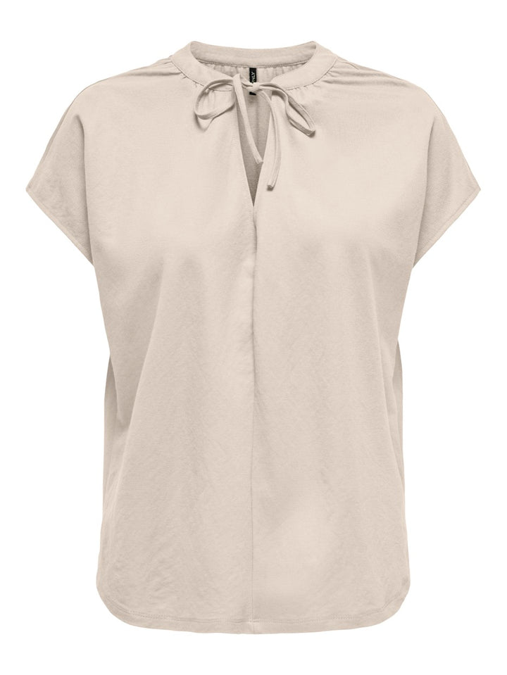 Onljany S/s String Top Jrs - Beige